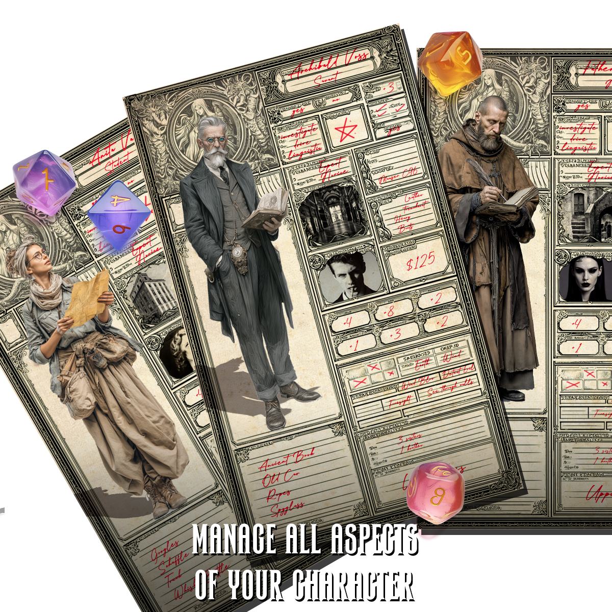 Master_of_Lore_Site - DREAMS of the OLD ONES - Characters - 1200x1200 copie